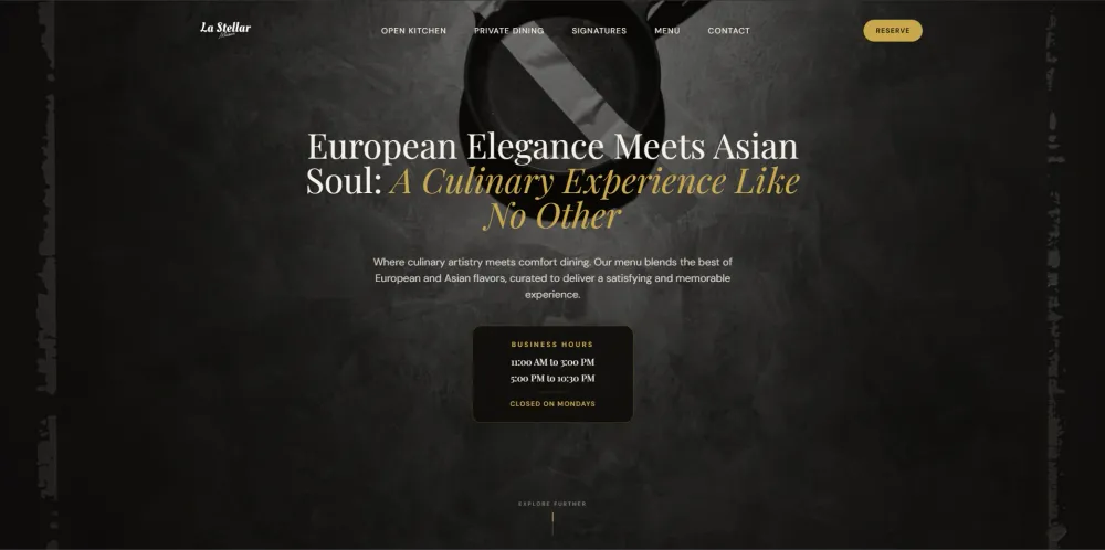 La Stellar Maison website — Before redesign