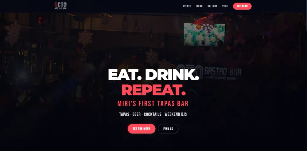 Octobar client website